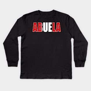 Peruvian Abuela Mothers Day First Time Grandmother Kids Long Sleeve T-Shirt